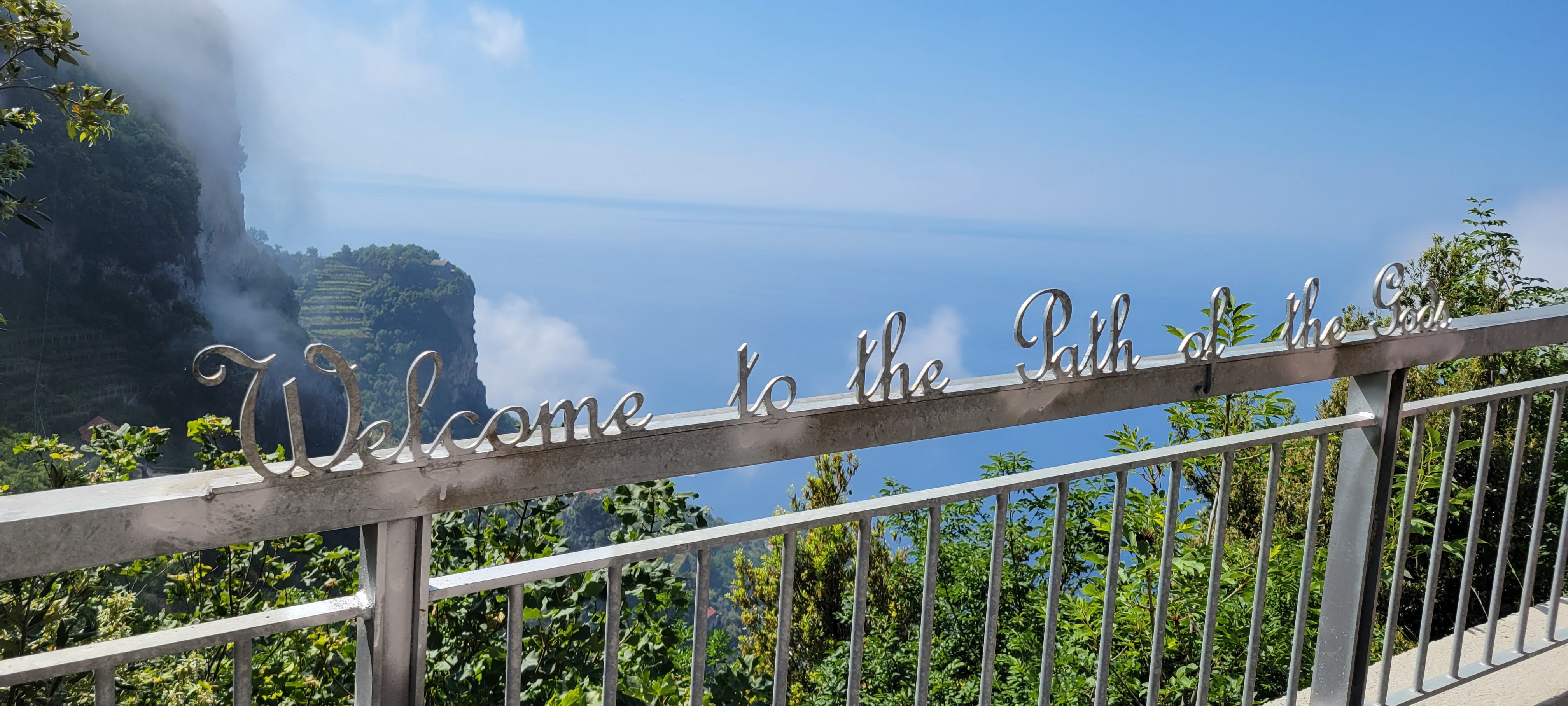 Path of the Gods sign