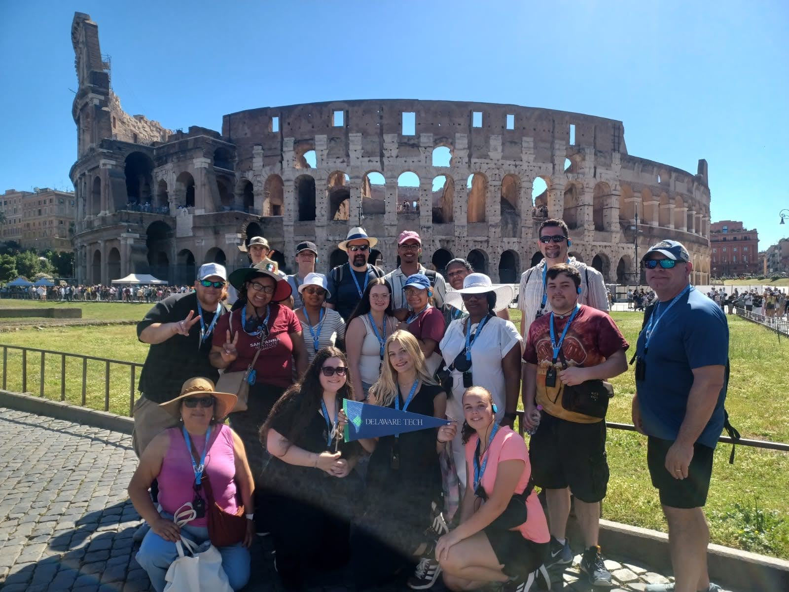 Group picture in front of Coliseum