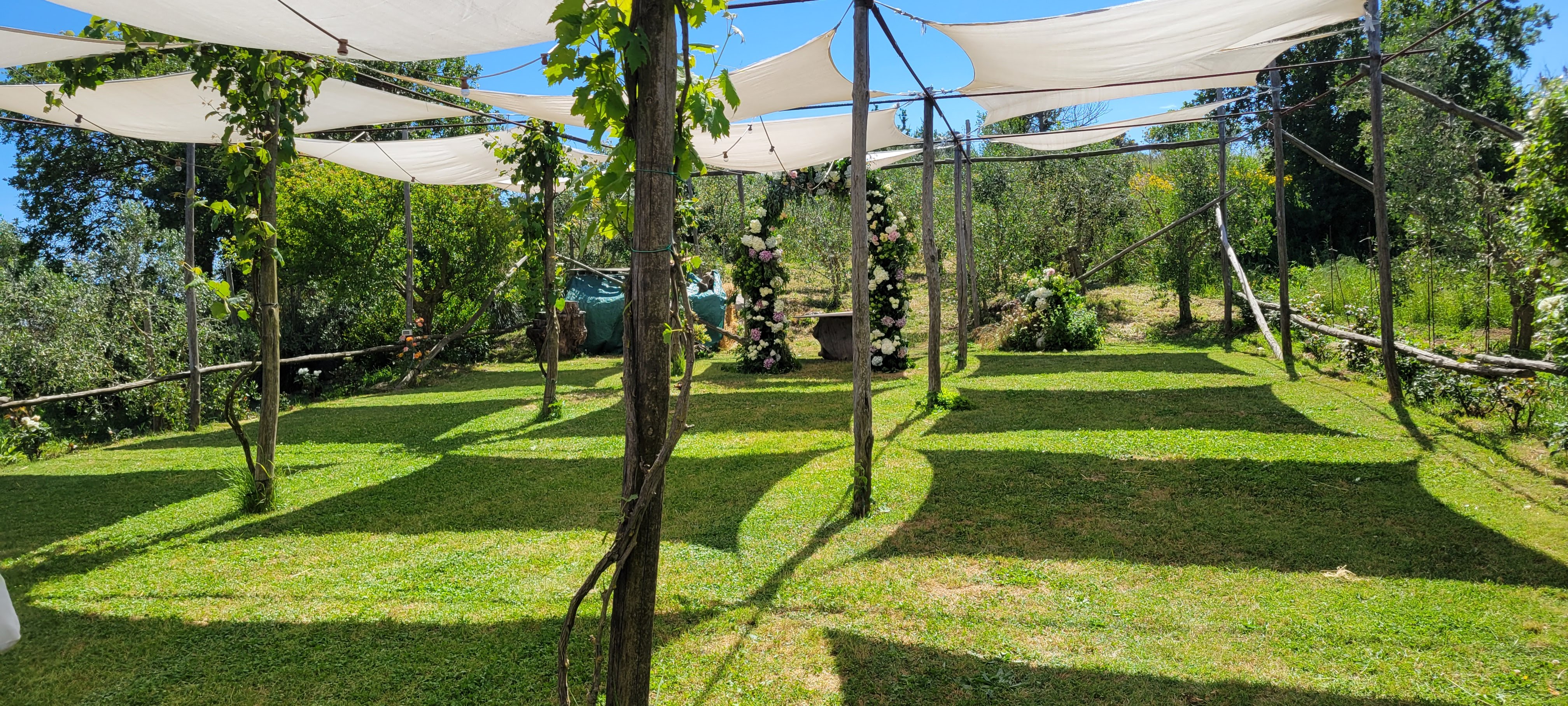 Outdoor setup for wedding